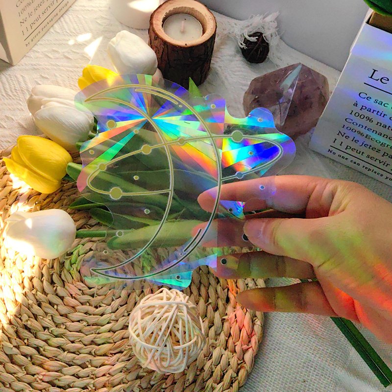 Personalized print suncatcher sticker for windows Rainbow maker window decal prism sun catcher sticker