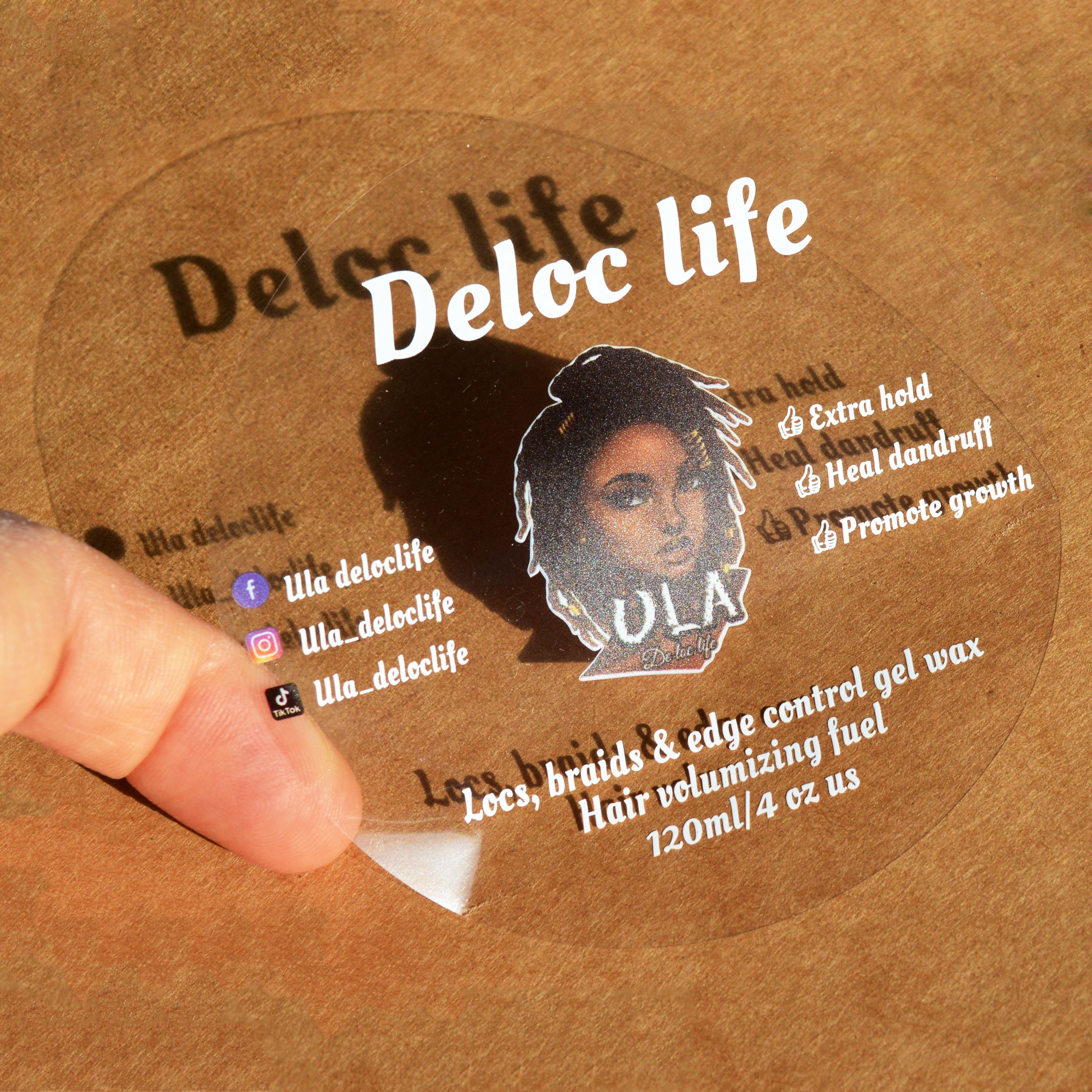 Custom Printed Full Color Waterproof Adhesive Plastic Transparent Clear Logo Sticker Labels