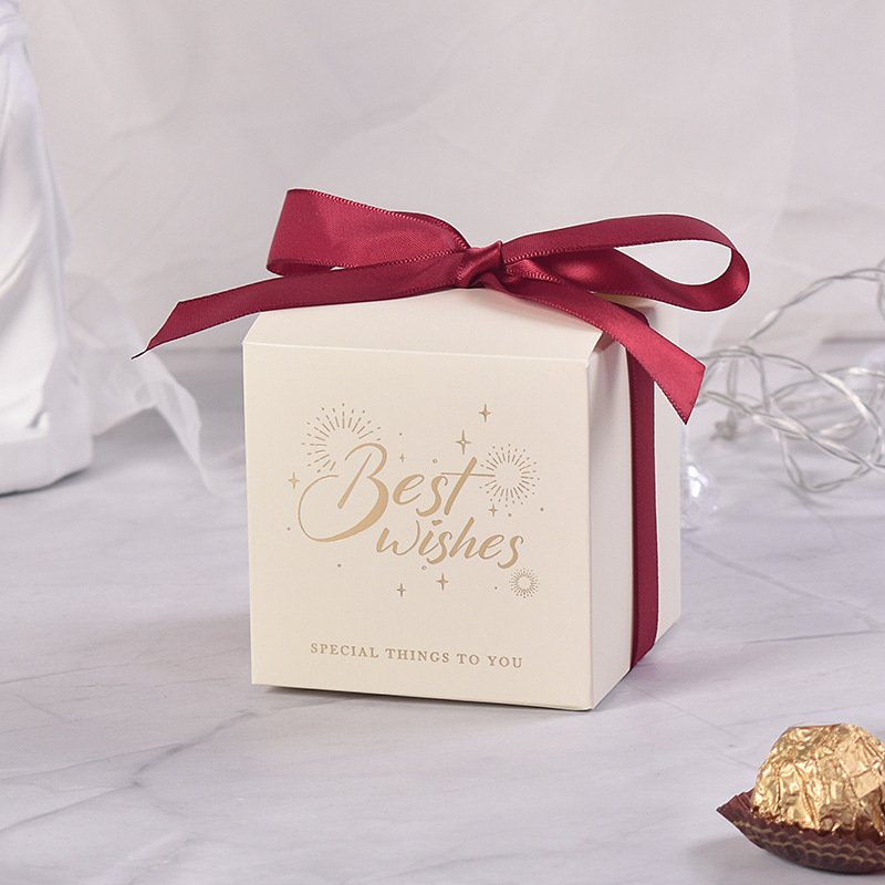 Luxury Wholesale Design Candy Boxes Wedding Favors Gift Paper Packaging Box Candy Boxes with Ribbon