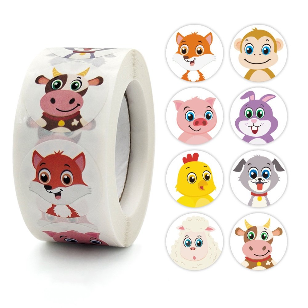 Customized High Quality Round Coated Paper Stickers Design Printing Thermal Paper Stickers