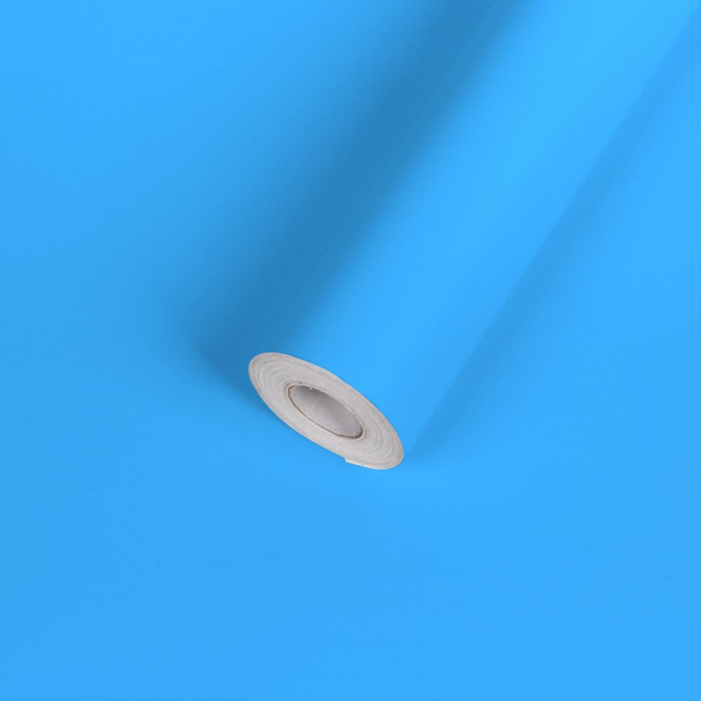 Jinyi 5561 Bright Blue Solid Plain Color Self Adhesive Contact Paper Wall Furniture Kids Hand Craft Sticker