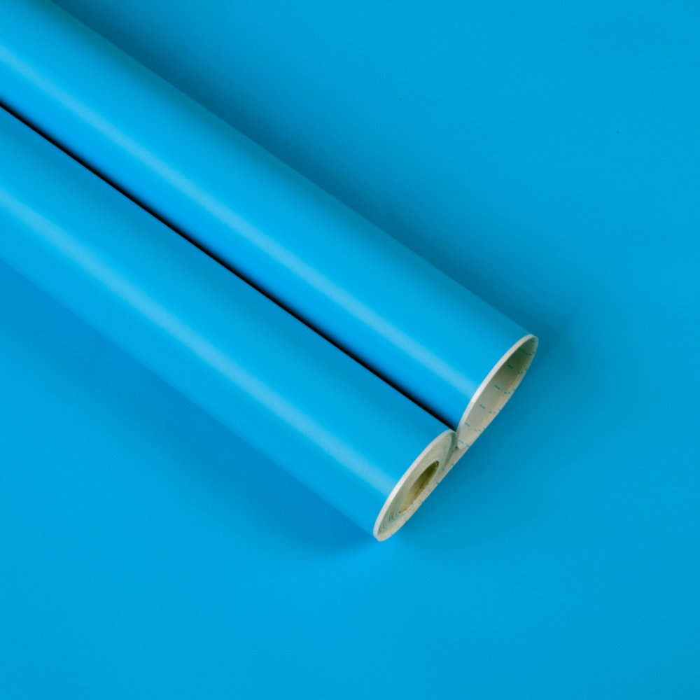 Jinyi 5561 Bright Blue Solid Plain Color Self Adhesive Contact Paper Wall Furniture Kids Hand Craft Sticker