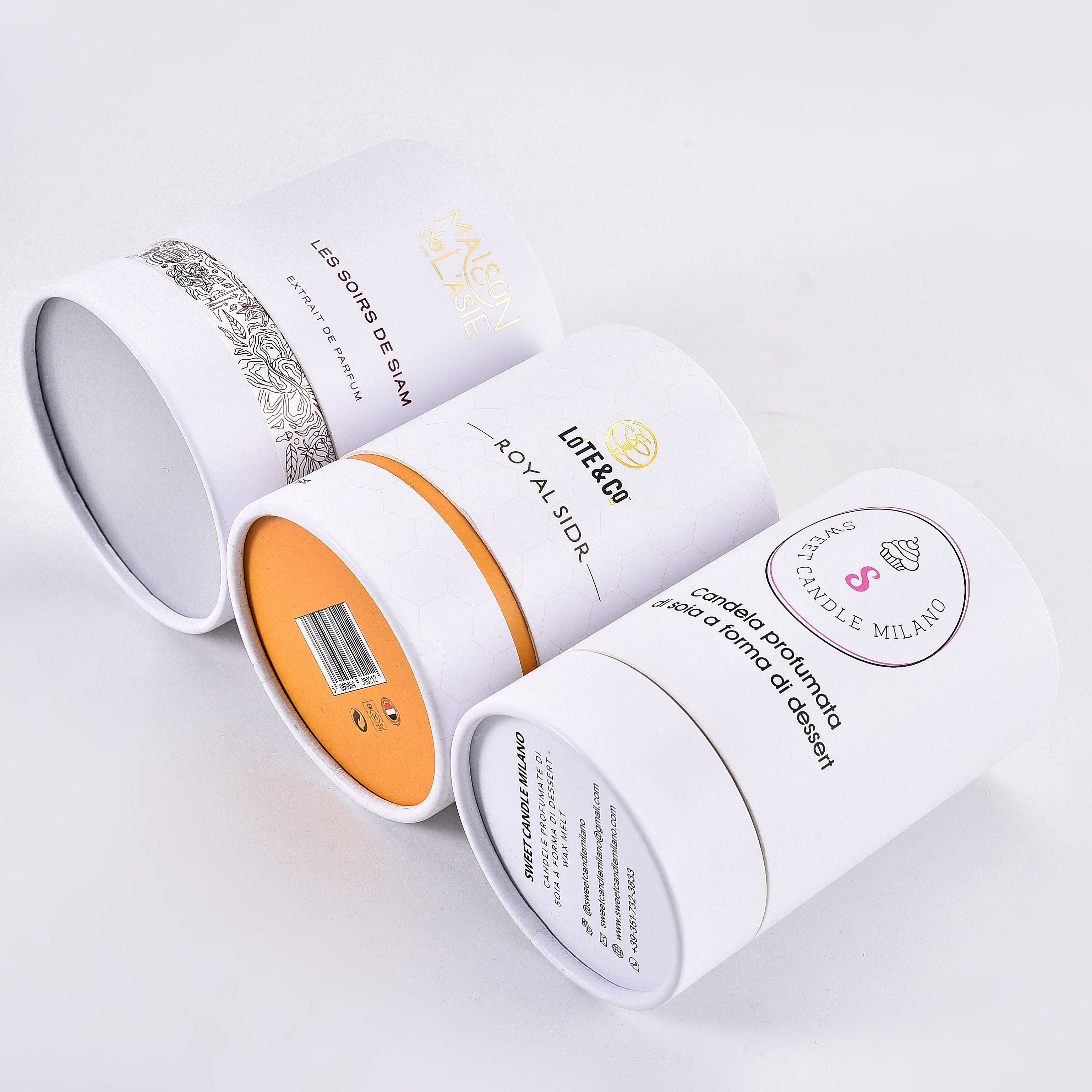 Printing Design Paper Tube Packaging Cardboard Cylinder Container For Sidr Round Box Packaging