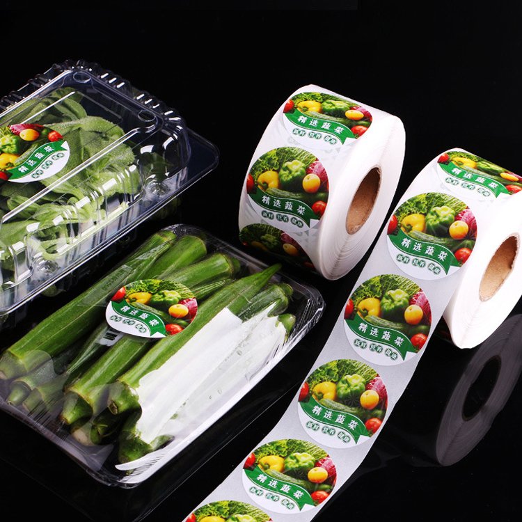 Cut Pvc Vinyl Roll Round Adhesive Waterproof Synthetic Paper Custom Logo Stickers Packaging Labels