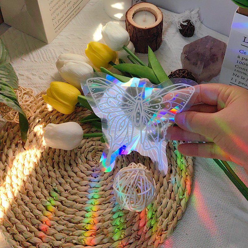 Newest designs Rainbow maker Sun catcher Sticker for Window Decals Birds Anti Collision Suncatcher Window Stickers