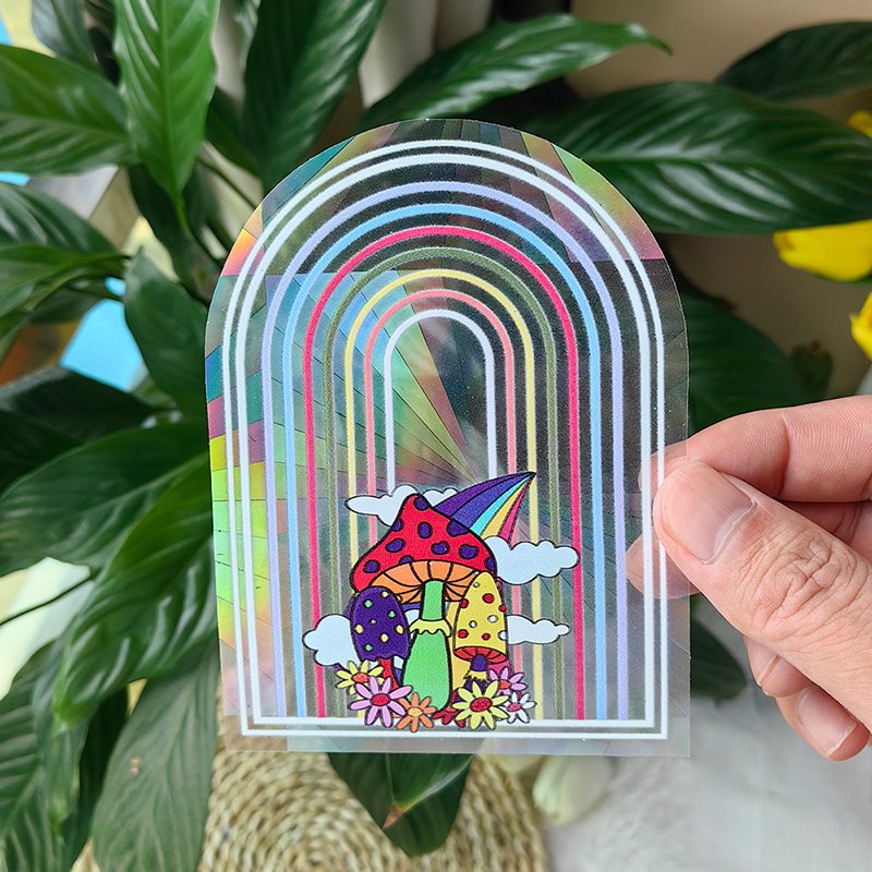 Newest designs Rainbow maker Sun catcher Sticker for Window Decals Birds Anti Collision Suncatcher Window Stickers