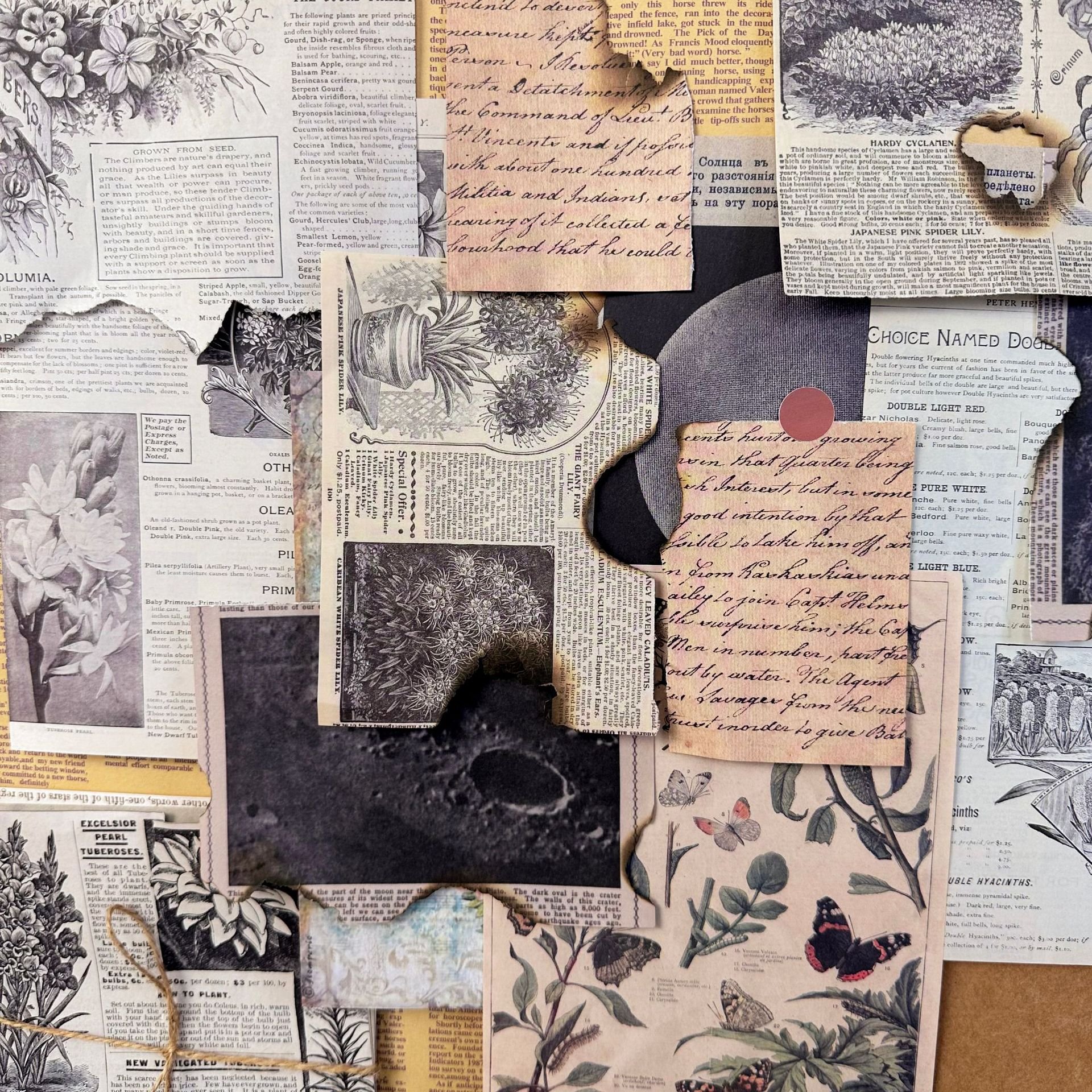High appearance level 30 sheets of antique ins wind foundation paper Ledger sticker vinyl decorative background material paper