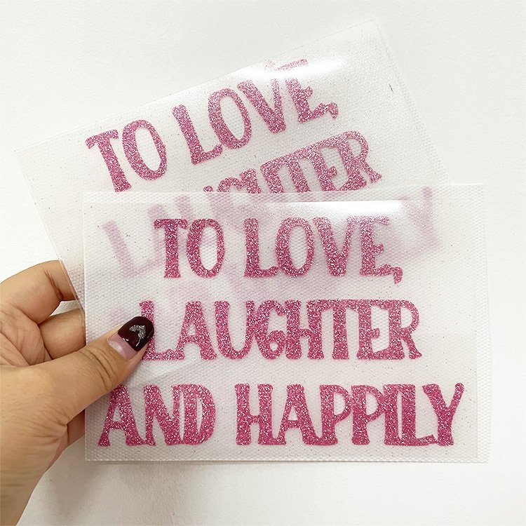 Factory custom hologram vinyl heat transfer logo plastisol heat press sticker ready to press heat transfer designs for clothes