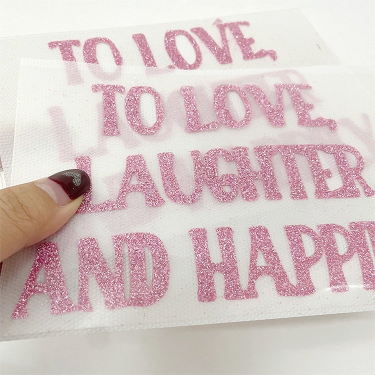 Factory custom hologram vinyl heat transfer logo plastisol heat press sticker ready to press heat transfer designs for clothes