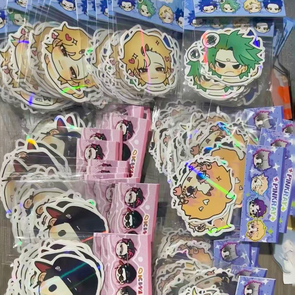 Die Cut stickers Custom LOGO Cultural Anime Cartoon Decoration Adhesive Vinyl PVC Bulk Label Custom Sticker Pack