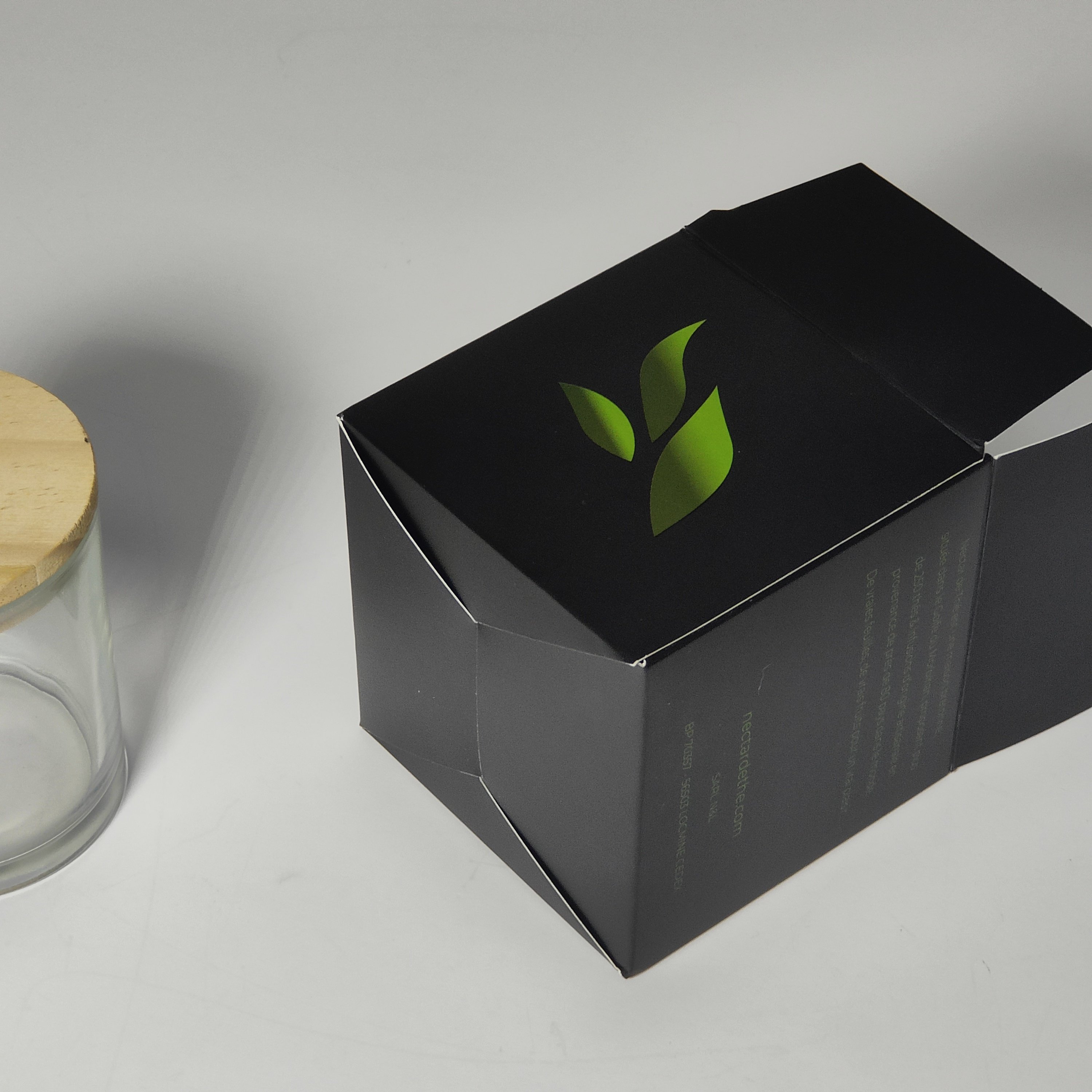 Wholesale Custom Luxury Personalized Cardboard Black Gift Jars Candle Packaging Boxes For Candles