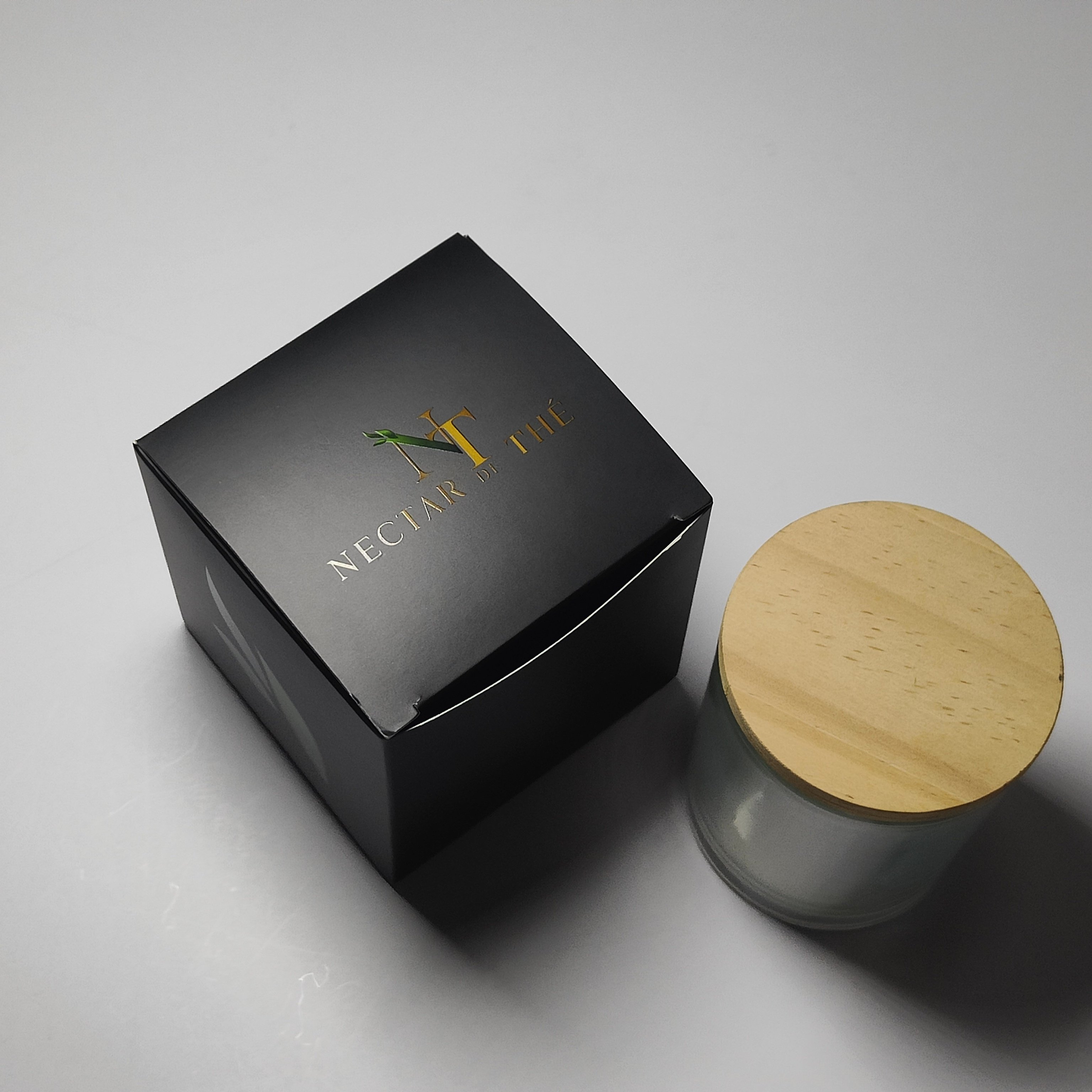 Wholesale Custom Luxury Personalized Cardboard Black Gift Jars Candle Packaging Boxes For Candles
