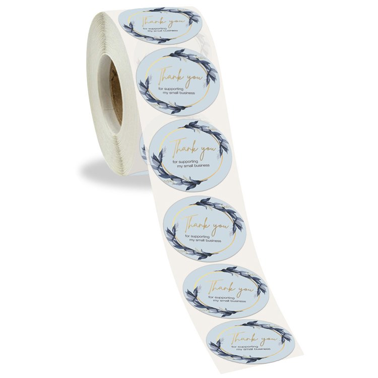 Wholesale round thank you STICKERS CRAFTS party gifts business decoration self-adhesive labels
