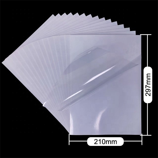Printable clear self adhesive a4 waterproof label inkjet stickers paper full sheet transparent vinyl sticker printer paper