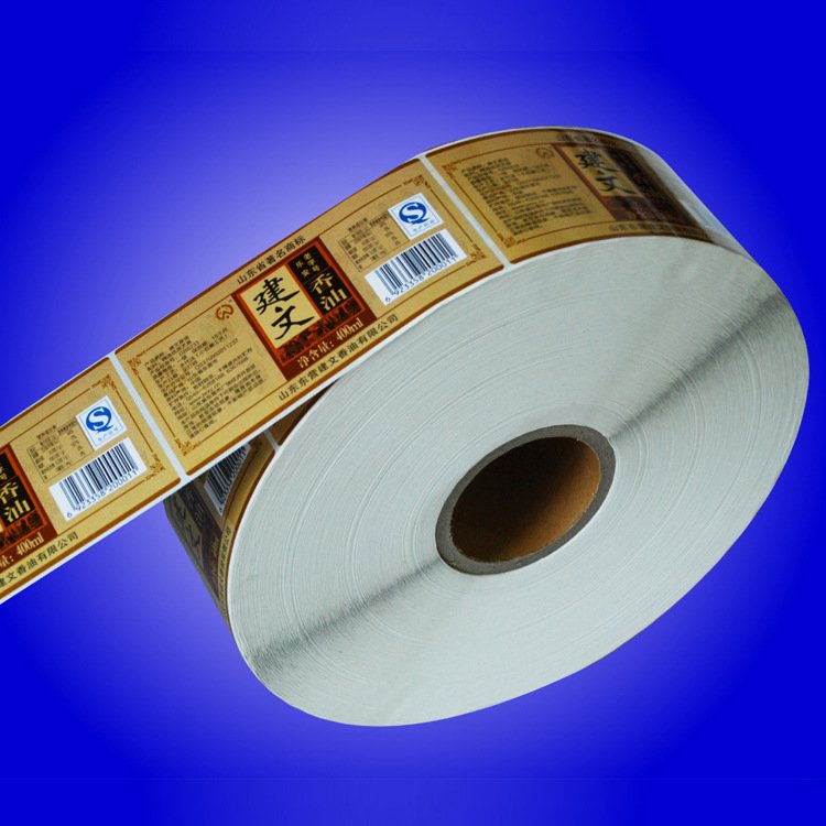 custom adhesive waterproof packaging label personalised round roll printed logo stickers