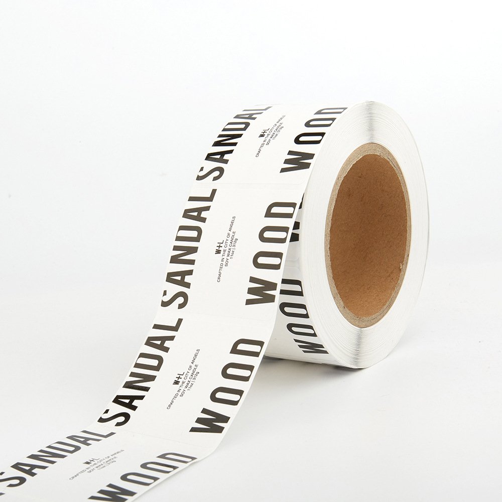 custom adhesive waterproof packaging label personalised round roll printed logo stickers