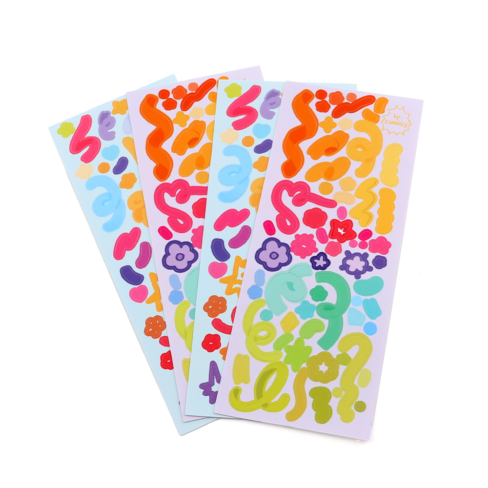 Customisable Hologram Rainbow Glitter Finish Adhesive Vinyl Kiss Cut Sticker Sheet Personalised Fancy KISS CUT VINYL STICKER