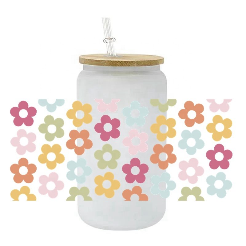 100+ Soft Girl UV DTF Cup Wrap Stickers Daily Reminders Self Love Pink Colors Bows UV Cup Wraps Stickers for 16OZ Use