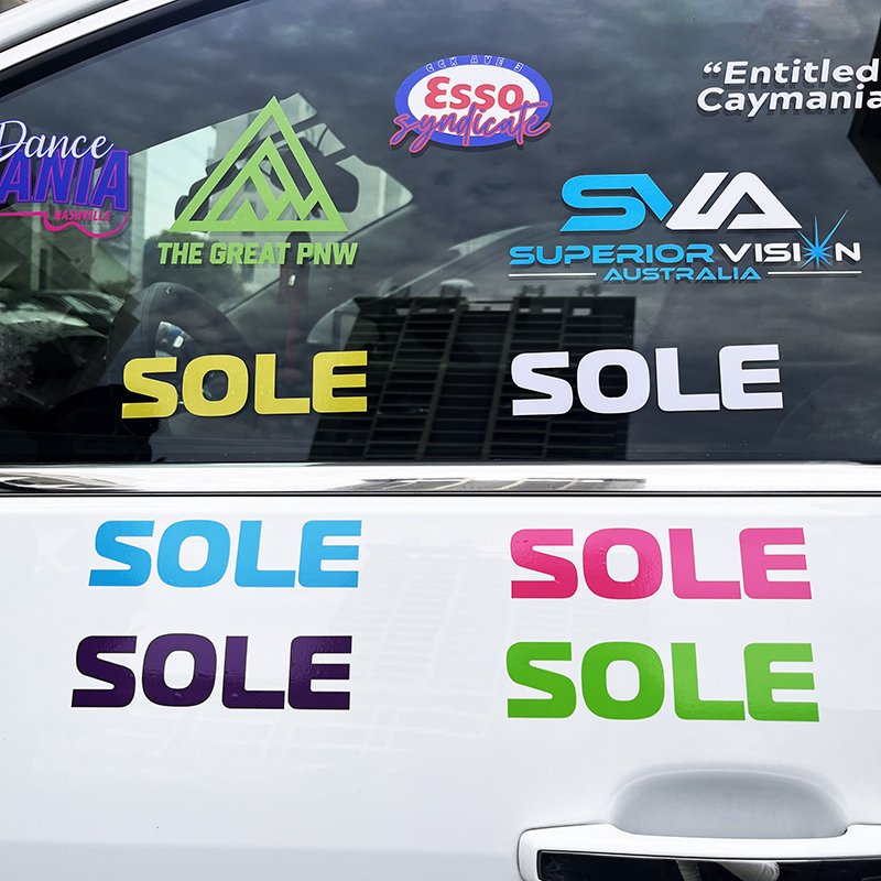 High Quality Waterproof UV Resistance Car Decal Car Lettering Stickers Long-lasting Vinyl Transfer Car Window Stickers