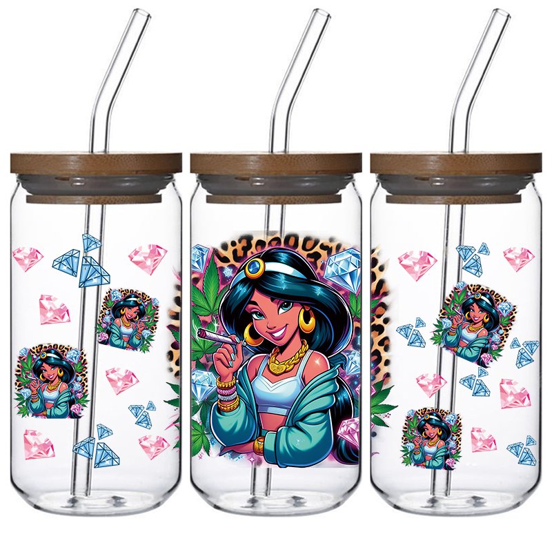 Fairy-tale style design UV DTF Cup Wraps 16oz UVDTF Transfers Film Printing Stickers Decals for 16oz cup