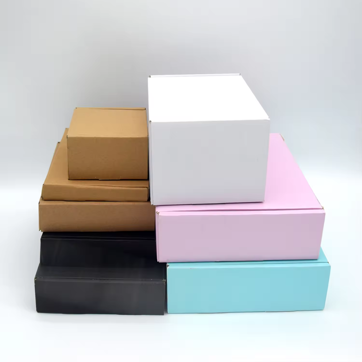 Factory whosale custom paper carton gift box package with logo foldable corrugated cardboard packaging mailer boxes
