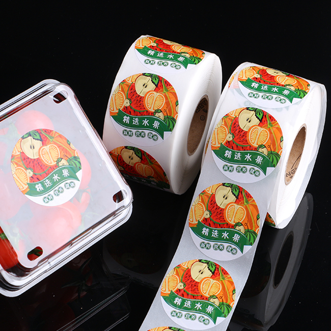 Custom christmas stickers food label sticker, circle jar product packaging wholesale price waterproof label sticker