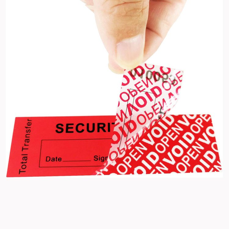 36mic No-Transfer Matte Red VOID Factory Price Eco Friendly Sticker Vinyl Stickers Custom Die Cut Security Seal Void Stickers