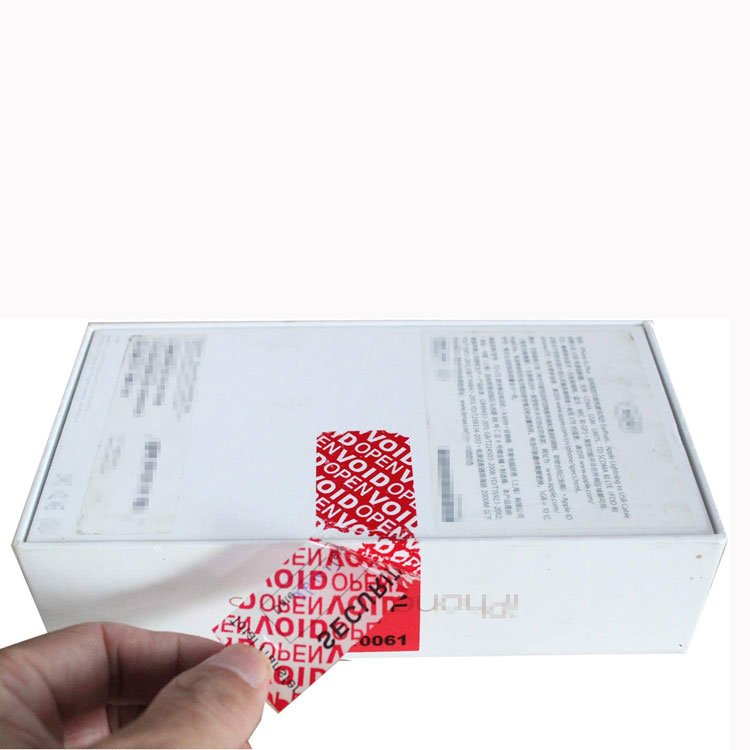 36mic No-Transfer Matte Red VOID Factory Price Eco Friendly Sticker Vinyl Stickers Custom Die Cut Security Seal Void Stickers