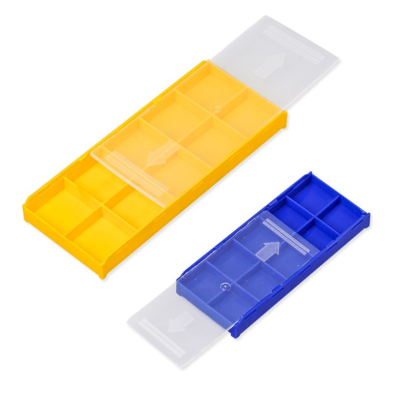 Recycled Materials Square Milling Cutter Box PP Square Tube CNC Milling Cutter Packaging Hardware Tool Blister Use