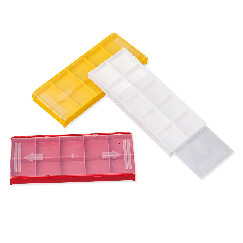 Recycled Materials Square Milling Cutter Box PP Square Tube CNC Milling Cutter Packaging Hardware Tool Blister Use