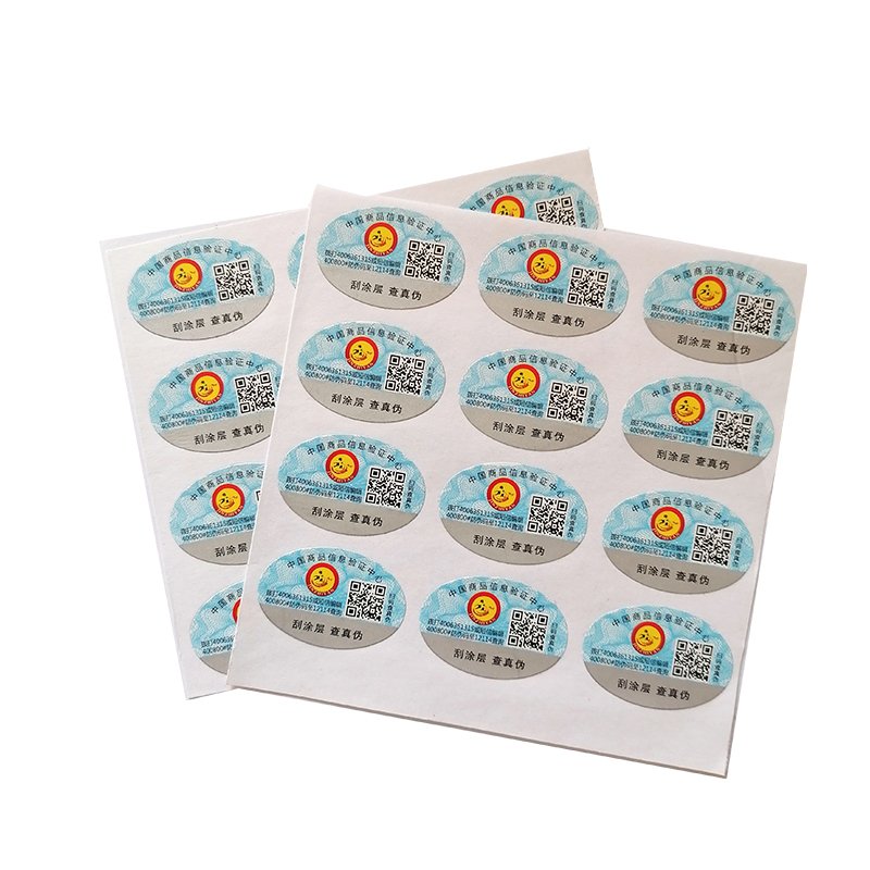 3D Anti Counterfeiting Security Label Wholesale Professional Printing Cosmetic Adhesive Sticker Customized Size Customized Color