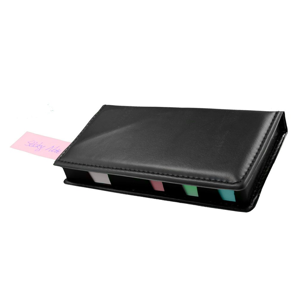 Manufacturers Wholesale Custom Office Stationery Color Sticker Combination of Sticky Not Pad PU Sticky Note Box
