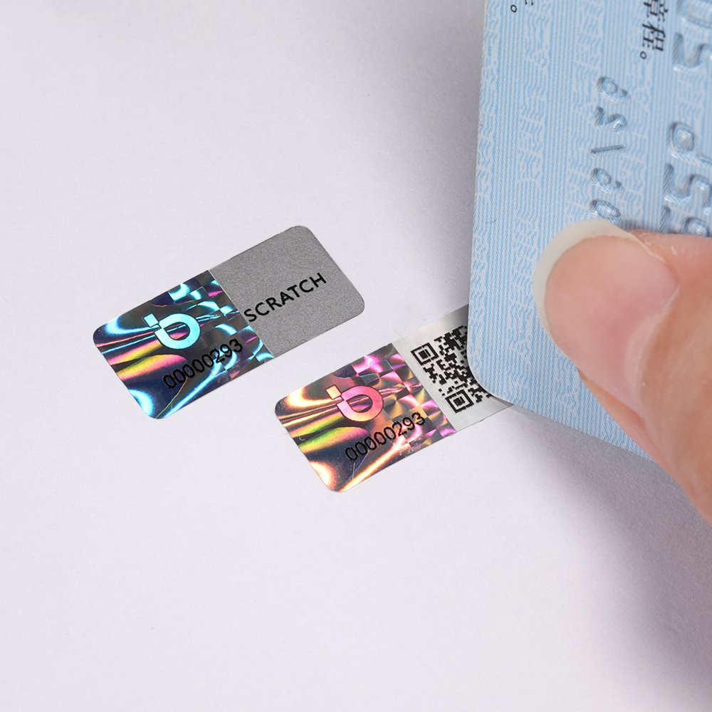 Customized Logo Hologram Sticker Roll Holographic Tamper Proof Security Label Roll