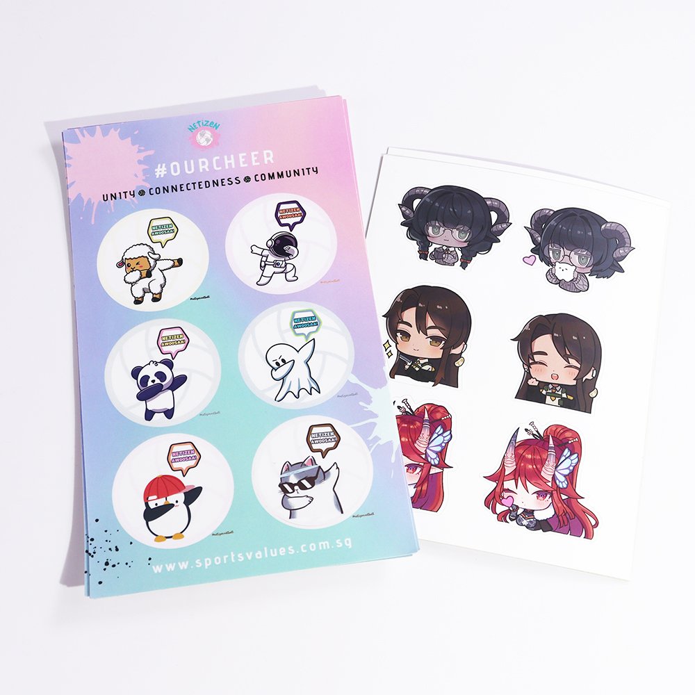 Company Design Logo Self Adhesive Waterproof Label Cartoon Vinyl sticker Custom Printing Die Cut Stickers