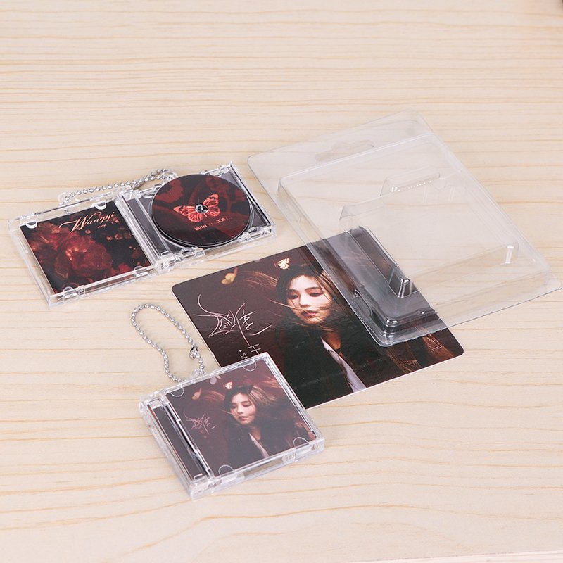 SUNSHING CD-R NFC Album SMART Image Card QR Card Sticker Folding Smini Album Keychain Rfid NFC Music Mini CD Case JEWEL CASE