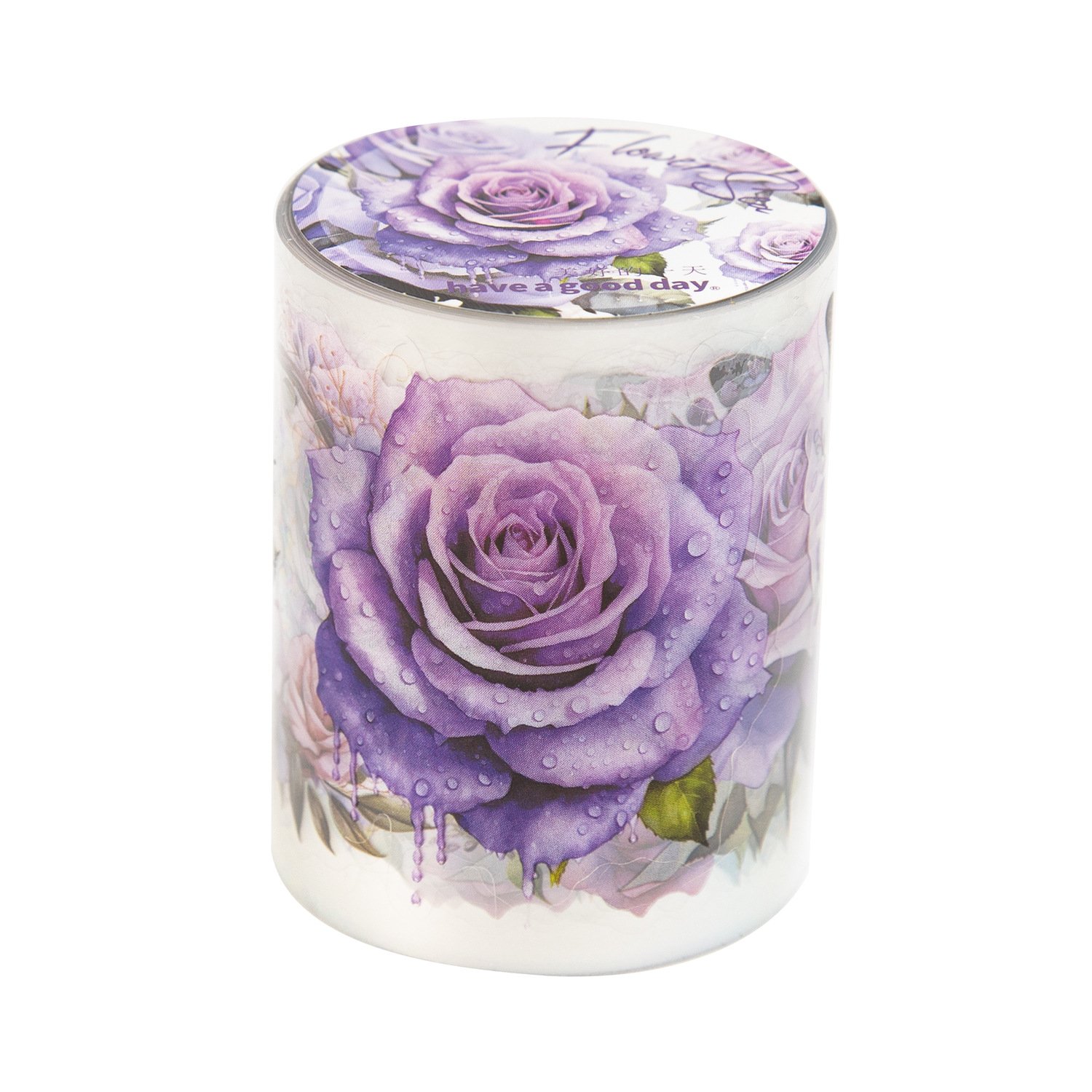 2M/Roll Flower PET Tape Encounters Flower Sea Series Plant Hand Ledger DIY Material Decoration Circular Sticker 8 Styles