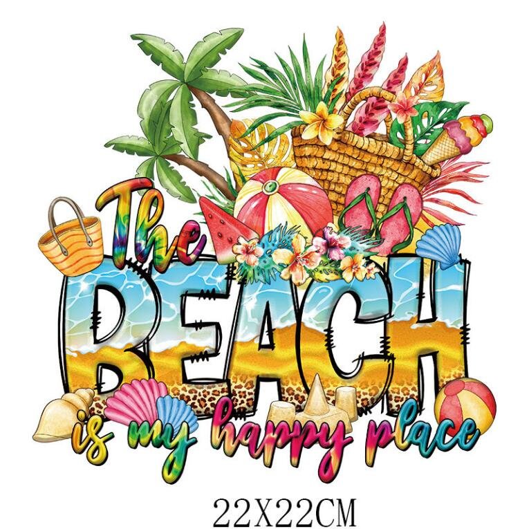 Summer Custom screen print transfers dtf transfers designs ready to press print heat transfer designs for t shirts