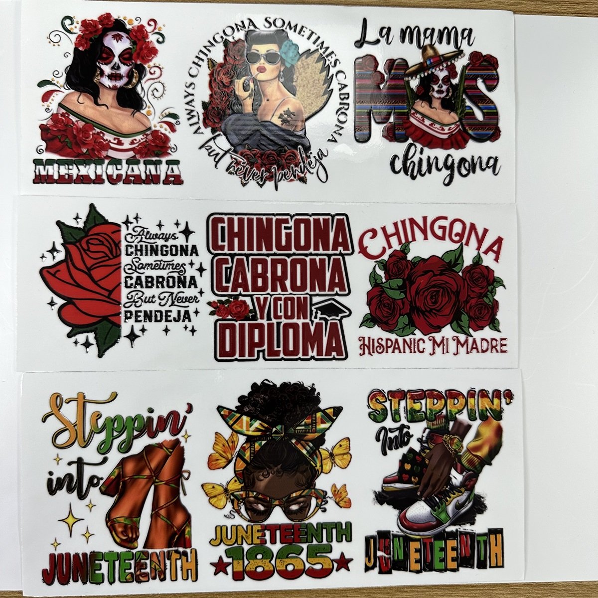 Wholesale Ready to Ship 16oz & 40oz High Quality Waterproof UV DTF Cup Wrap Double-Side Transfer Printing Stickers Alta Calidad
