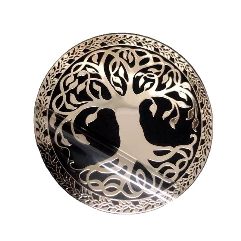 3d machine perfume nickle metal label round dial label sticker