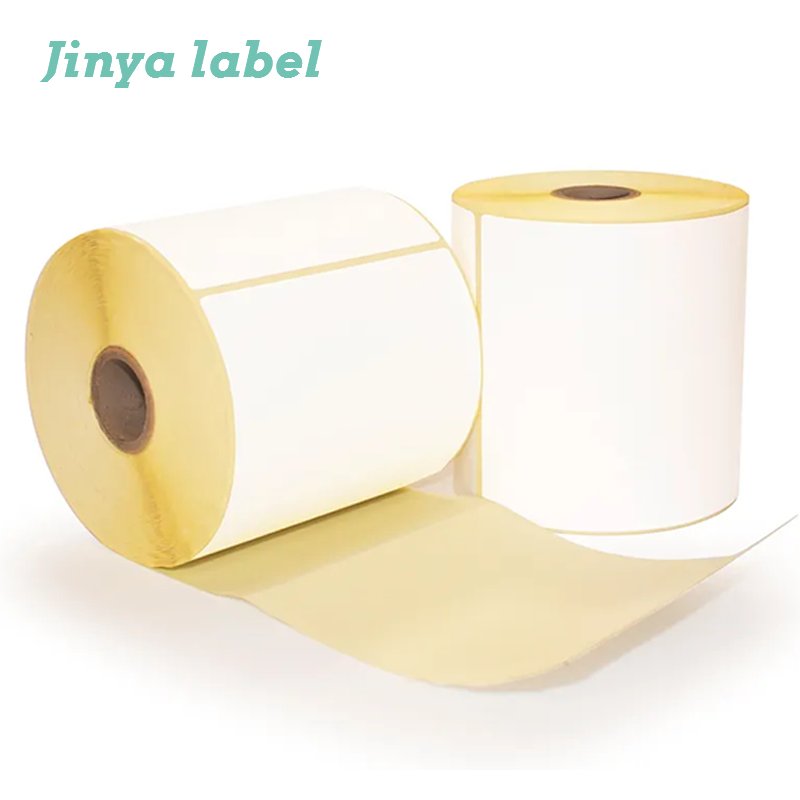 Yellow Liner 58g Glassine Direct Thermal Face Paper Label Sticker Regular Type Used For Supermarket Price Tags