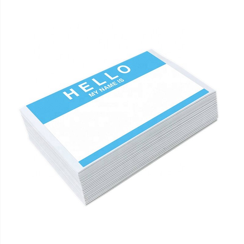Custom Same Destructible Vinyl Blank Eggshell Sticker Hello My Name sticker For Graffiti
