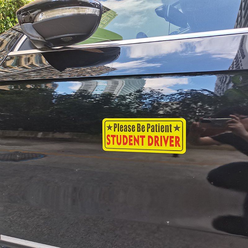 High Quality Car Door Soft Magnet New Student Driver Car Signs Custom Logo Customized Car Magnetic Bumper Sticker