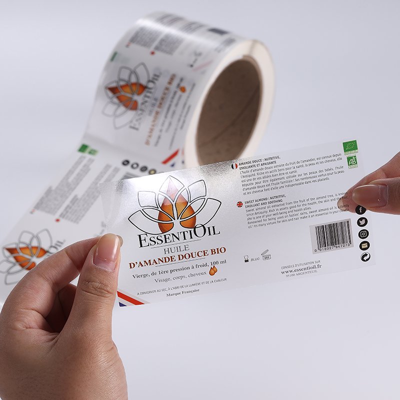 Waterproof Beauty Care Products Bottle Labels Roll Custom Logo Bath Body Care Label Printing stickers