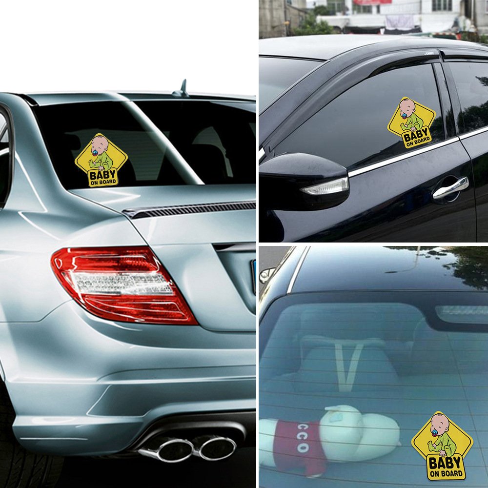 UV Proof Adhesive Baby On Board Warning Individual Die Cut Logo Stickers Bumper Sticker PVC Custom Printing Car Stickers