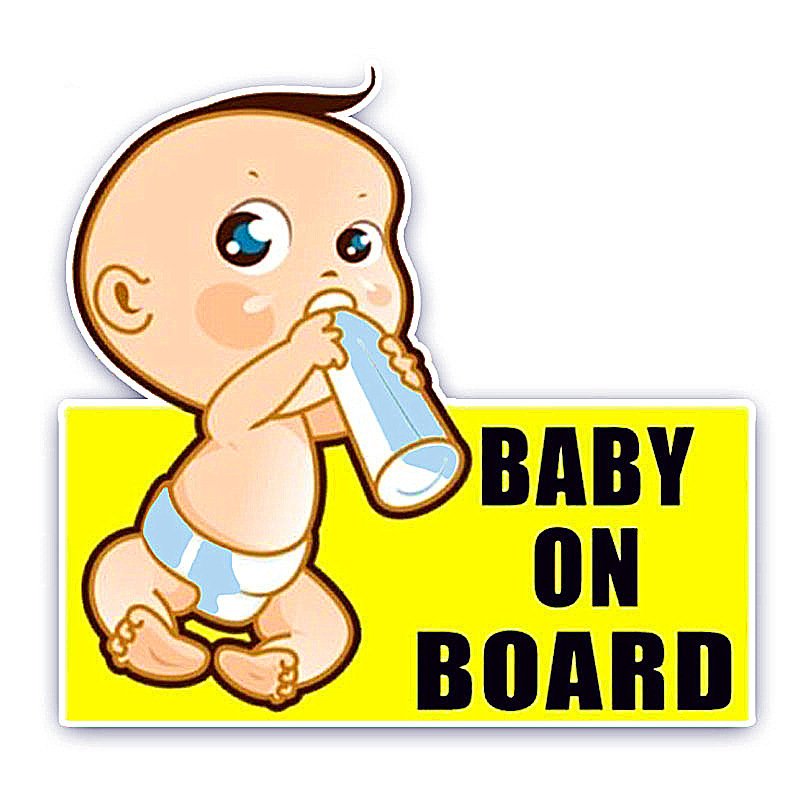 UV Proof Adhesive Baby On Board Warning Individual Die Cut Logo Stickers Bumper Sticker PVC Custom Printing Car Stickers