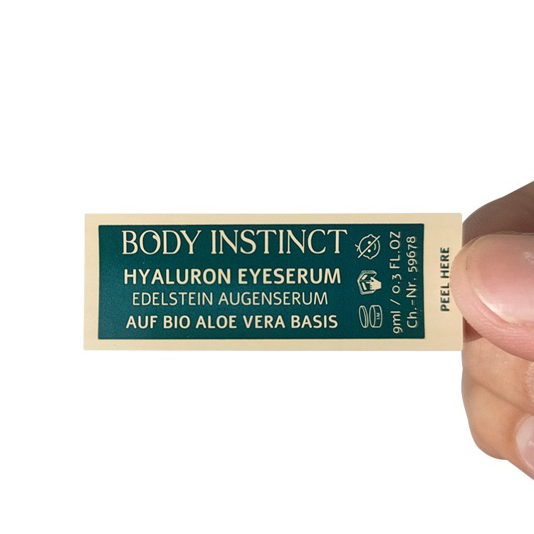 High quality self adhesive double layer pee off stickers for cosmetic custom pee off stickers