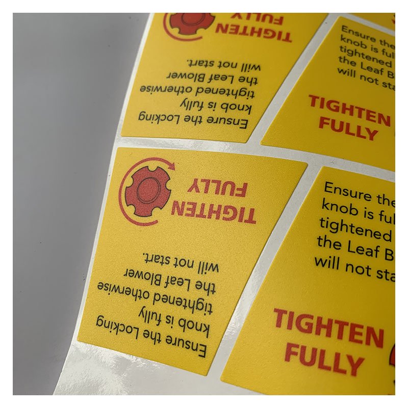 Self Adhesive High Quality Outdoor Fade Sunscreen Weatherproof UV Resistance Printing Label Custom Warning Waterproof Sticker