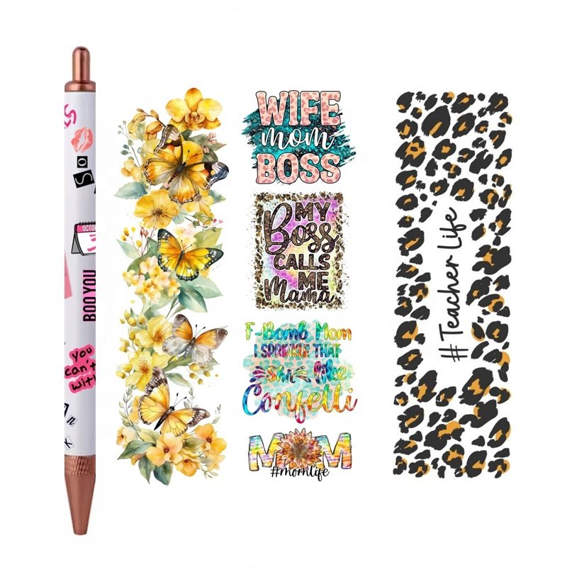 Wondove Spring Flower UV Dtf Pen Wraps Transfers Decals Pens UV DTF Stickers Cute Cartoon Halloween Stickers for Pens