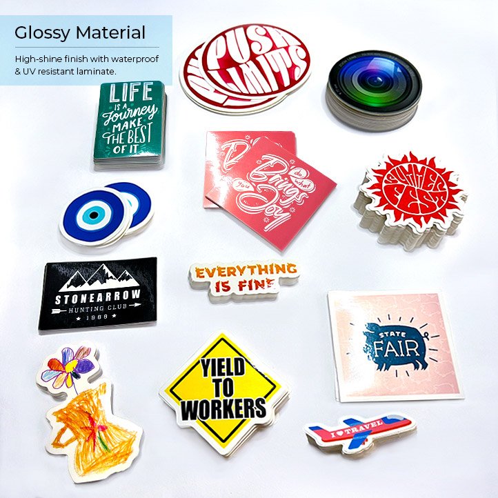 Custom Printing Waterproof Vinyl Stickers Die Cut Label Logo Stickers Adhesive PVC Label Sticker