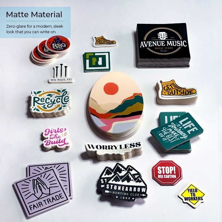 Custom Printing Waterproof Vinyl Stickers Die Cut Label Logo Stickers Adhesive PVC Label Sticker